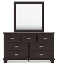 Load image into Gallery viewer, Covetown California King Panel Bed with Mirrored Dresser, Chest and 2 Nightstands
