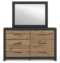 Load image into Gallery viewer, Vertani Queen Panel Bed with Mirrored Dresser
