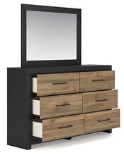 Load image into Gallery viewer, Vertani Queen Panel Bed with Mirrored Dresser
