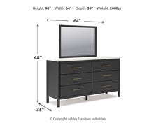 Load image into Gallery viewer, Cadmori Queen Upholstered Panel Bed with Mirrored Dresser and 2 Nightstands
