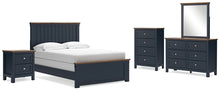 Load image into Gallery viewer, Landocken Full Panel Bed with Mirrored Dresser, Chest and Nightstand
