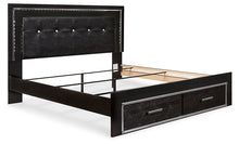 Load image into Gallery viewer, Kaydell Queen Upholstered Panel Bed with Storage
