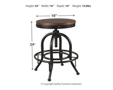 Load image into Gallery viewer, Valebeck Counter Height Bar Stool (Set of 2)

