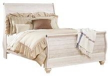 Load image into Gallery viewer, Willowton Queen Sleigh Bed with Mirrored Dresser and Chest

