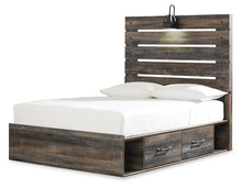 Load image into Gallery viewer, Drystan Twin Panel Bed with 2 Storage Drawers with Dresser
