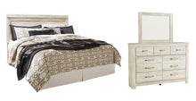 Load image into Gallery viewer, Bellaby Queen Panel Headboard with Mirrored Dresser
