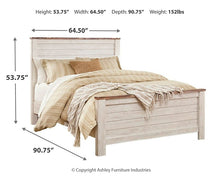 Load image into Gallery viewer, Willowton Queen Panel Bed with Mattress
