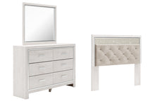 Load image into Gallery viewer, Altyra Queen Panel Headboard with Mirrored Dresser
