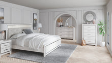 Load image into Gallery viewer, Altyra King Panel Headboard with Mirrored Dresser
