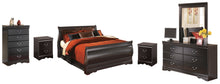 Load image into Gallery viewer, Huey Vineyard Queen Sleigh Bed with Mirrored Dresser, Chest and 2 Nightstands
