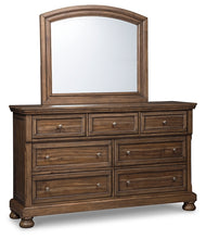 Load image into Gallery viewer, Flynnter  Panel Bed With 2 Storage Drawers With Mirrored Dresser And Chest
