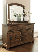 Load image into Gallery viewer, Flynnter  Panel Bed With 2 Storage Drawers With Mirrored Dresser And Chest
