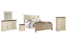 Load image into Gallery viewer, Bolanburg Queen Panel Bed with Mirrored Dresser, Chest and Nightstand
