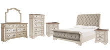 Load image into Gallery viewer, Realyn California King Sleigh Bed with Mirrored Dresser, Chest and 2 Nightstands
