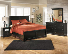 Load image into Gallery viewer, Maribel Queen Panel Bed with Mirrored Dresser and Nightstand
