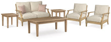 Load image into Gallery viewer, Clare View Outdoor Loveseat and 2 Lounge Chairs with Coffee Table and 2 End Tables
