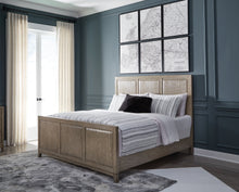 Load image into Gallery viewer, Chrestner King Panel Bed with Mirrored Dresser
