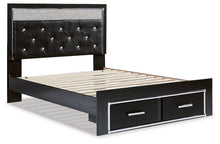 Load image into Gallery viewer, Kaydell Queen Upholstered Panel Storage Platform Bed with Mirrored Dresser and Chest

