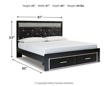 Load image into Gallery viewer, Kaydell King Upholstered Panel Storage Platform Bed with Mirrored Dresser, Chest and 2 Nightstands
