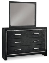 Load image into Gallery viewer, Kaydell King Upholstered Panel Storage Platform Bed with Mirrored Dresser and Chest
